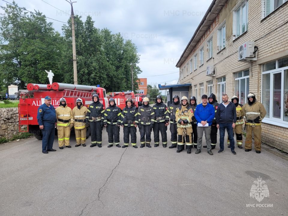 В Одоеве прошло пожарно-тактическое учение