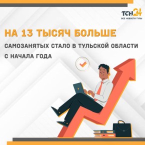 В Тульской области с начала года стало на 13 тысяч больше самозанятых
