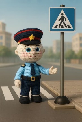 Покажите ребенку "вязаный мультик" от полицейских