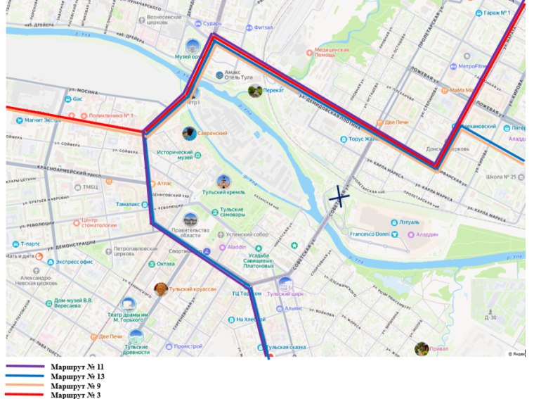 ВниманиеВременно изменена схема движения по Пролетарскому мосту