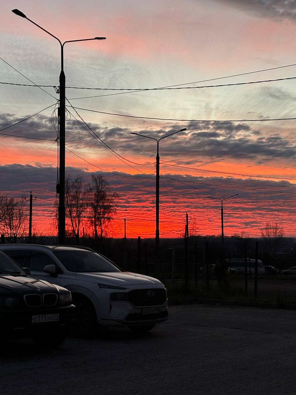 Последний теплый выходной осени подарил городу ярко-красное небо — ленты заполнили кадры алого заката Последний теплый выходной осени подарил городу ярко-красное небо — ленты заполнили кадры алого заката