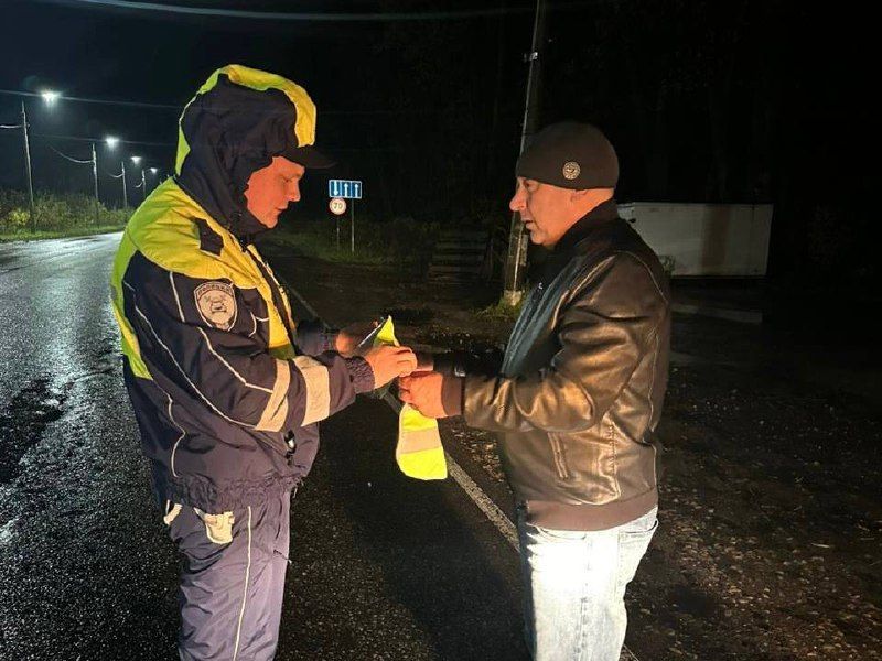 Сотрудники новомосковской Госавтоинспекции Тульской области присоединились к профилактической акции «Засветись!»