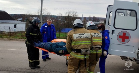 В Дубенском районе сотрудники МЧС России «ликвидировали» последствия ДТП