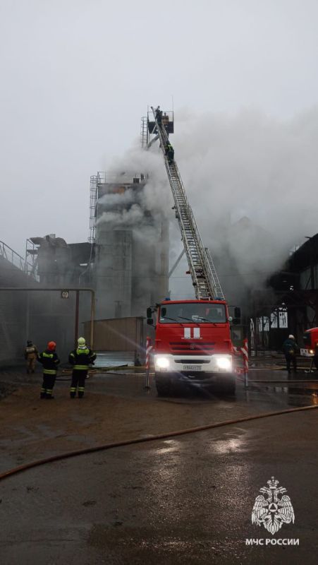 Спасатели МЧС России ликвидировали открытое горение в сушильной камере хранения семян
