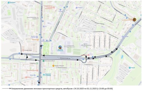 На Рязанке с 13 ноября ограничат движение из-за ремонта Орловского путепровода
