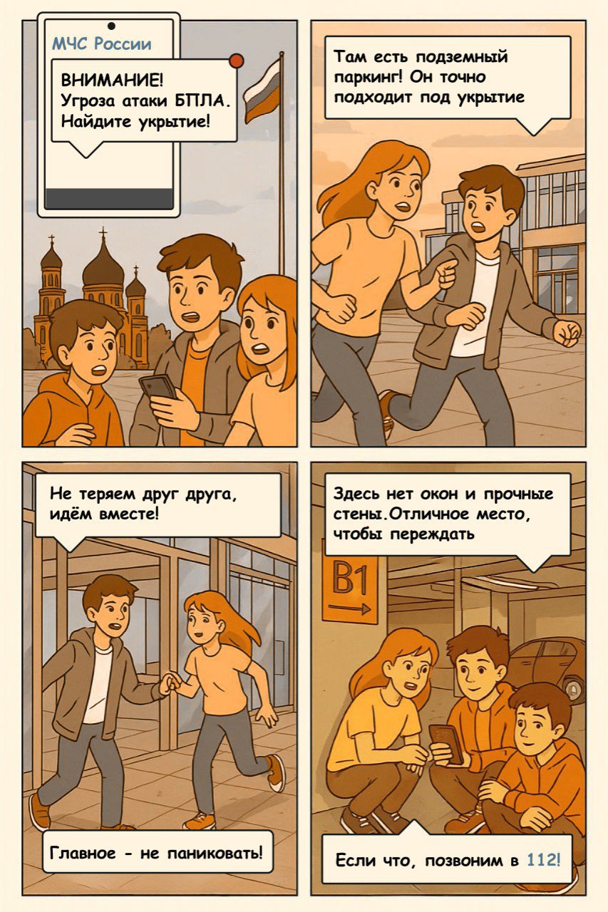 Памятка при угрозе БПЛА: не паникуйте и следуйте правилам