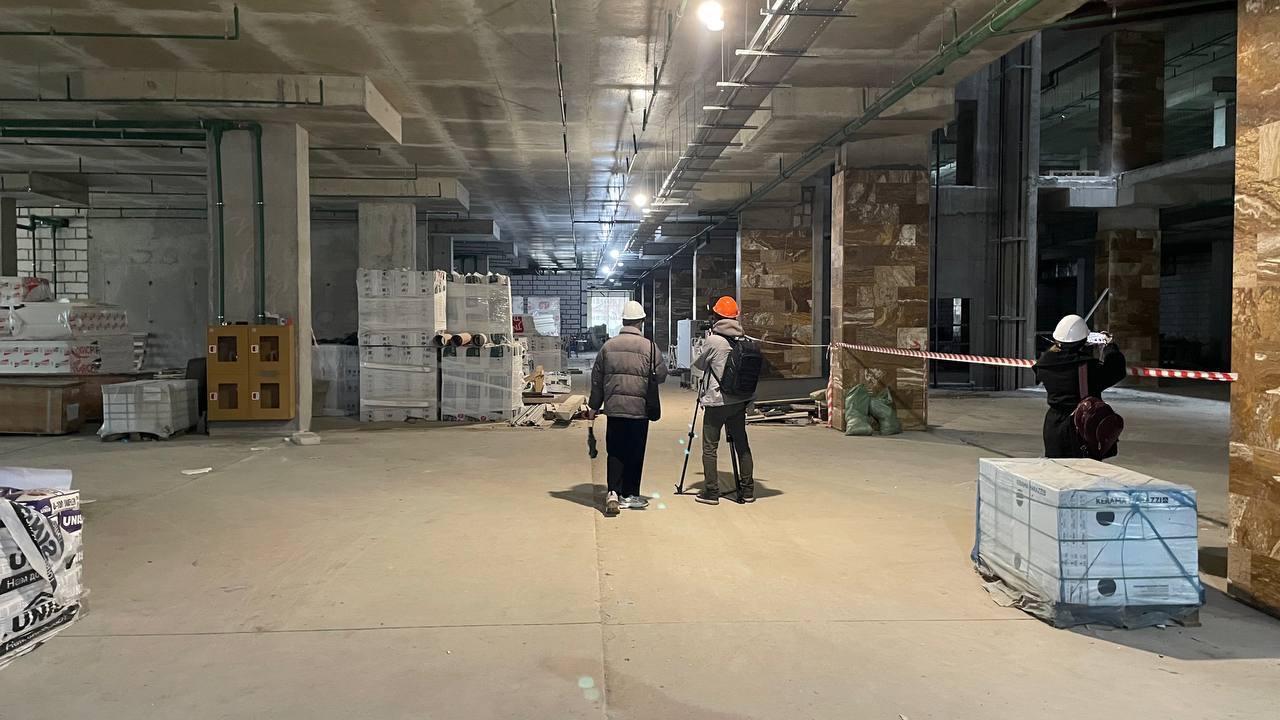 Уникальные кадры из строящегося тульского аквапарка