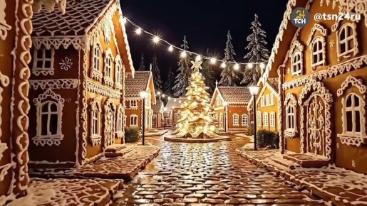 Все делают вязаные города, а мы сделали пряничный