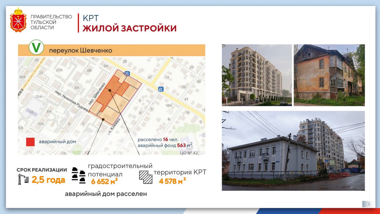 Комплексное развитие территорий в Туле: какие аварийные дома снесут, и что появится на этом месте