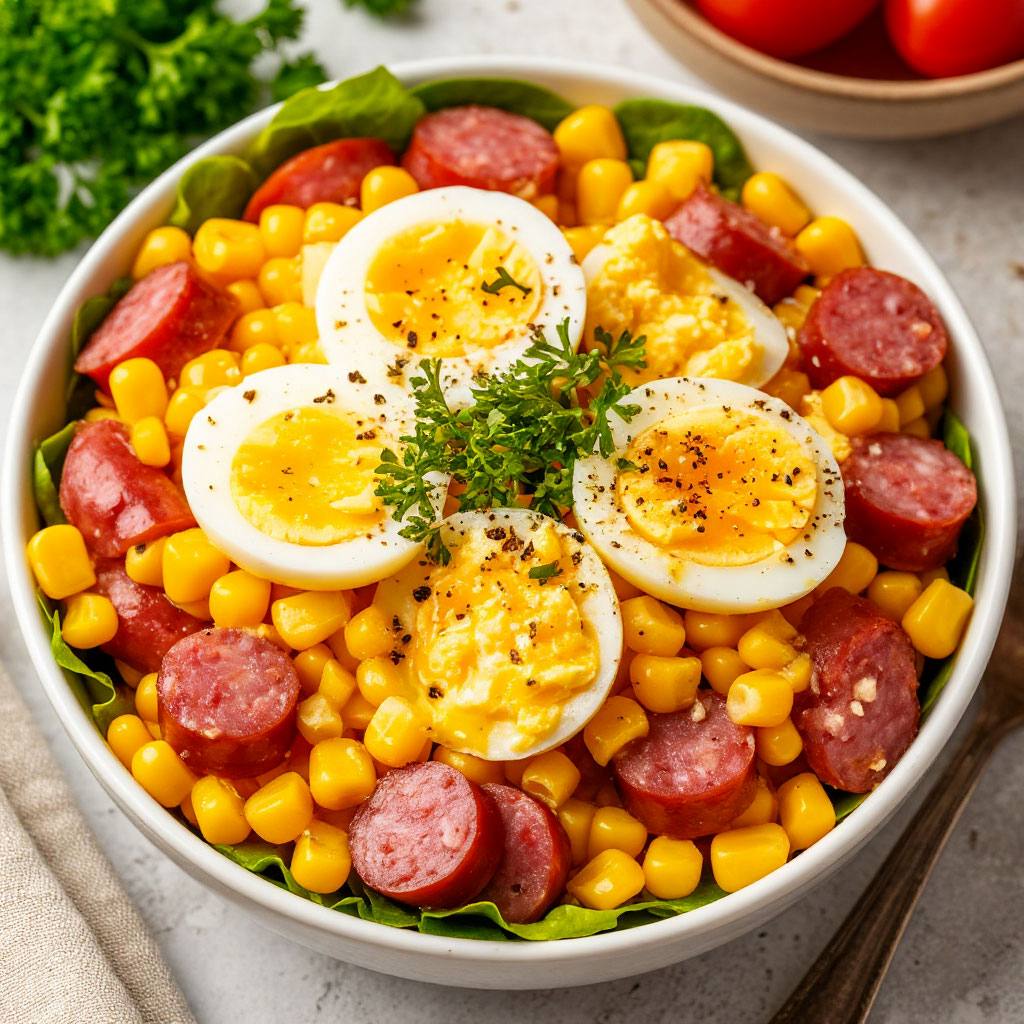 В рубрике #УтроКофеТСН мы предлагаем приготовить завтра на завтрак салат с вареными яйцами: