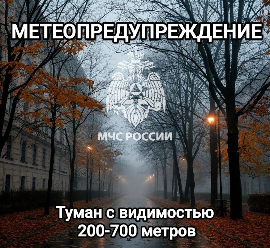 #Метеопредупреждение. В ближайший час с сохранением до конца суток 17 ноября местами на территории Тульской области ожидается туман с видимостью 200-700 метров
