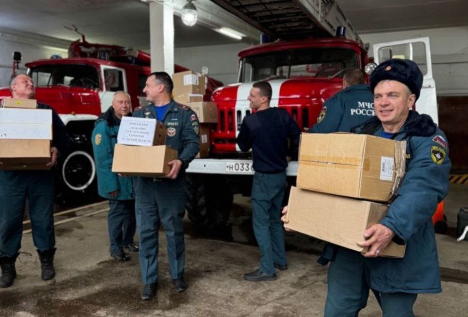 Спасатели из Тульской области доставили 1,5 тонны гуманитарной помощи на курское направление