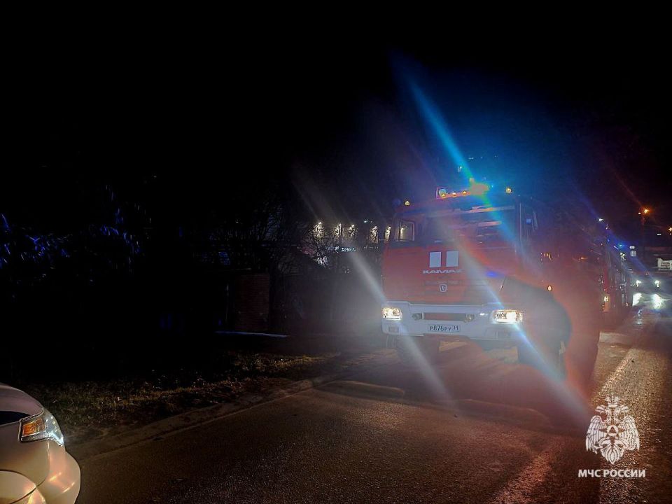 На пожаре в Туле пострадал мужчина