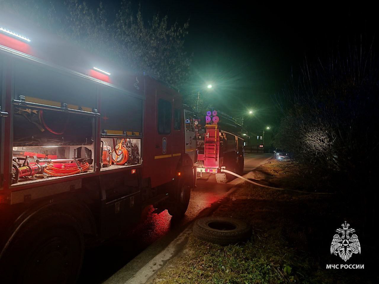 На пожаре в Туле пострадал мужчина