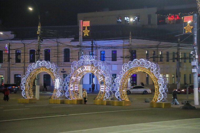 Тулу украсили к новогодним праздникам