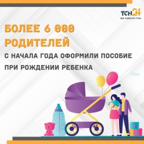 Пособие при рождении ребенка с января 2025 года в Тульской области оформили более 6,1 тысячи родителей