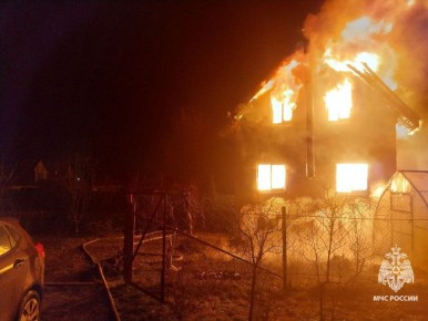 На пожаре в Заокском районе пострадала женщина