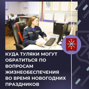 Куда тулякам обращаться по вопросам жизнеобеспечения во время новогодних праздников, смотрите в карточках