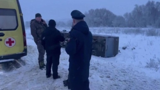 В Богородицком районе Тульской области на автодороге «Богородицк – Епифань» опрокинулся переполненный пассажирский автобус