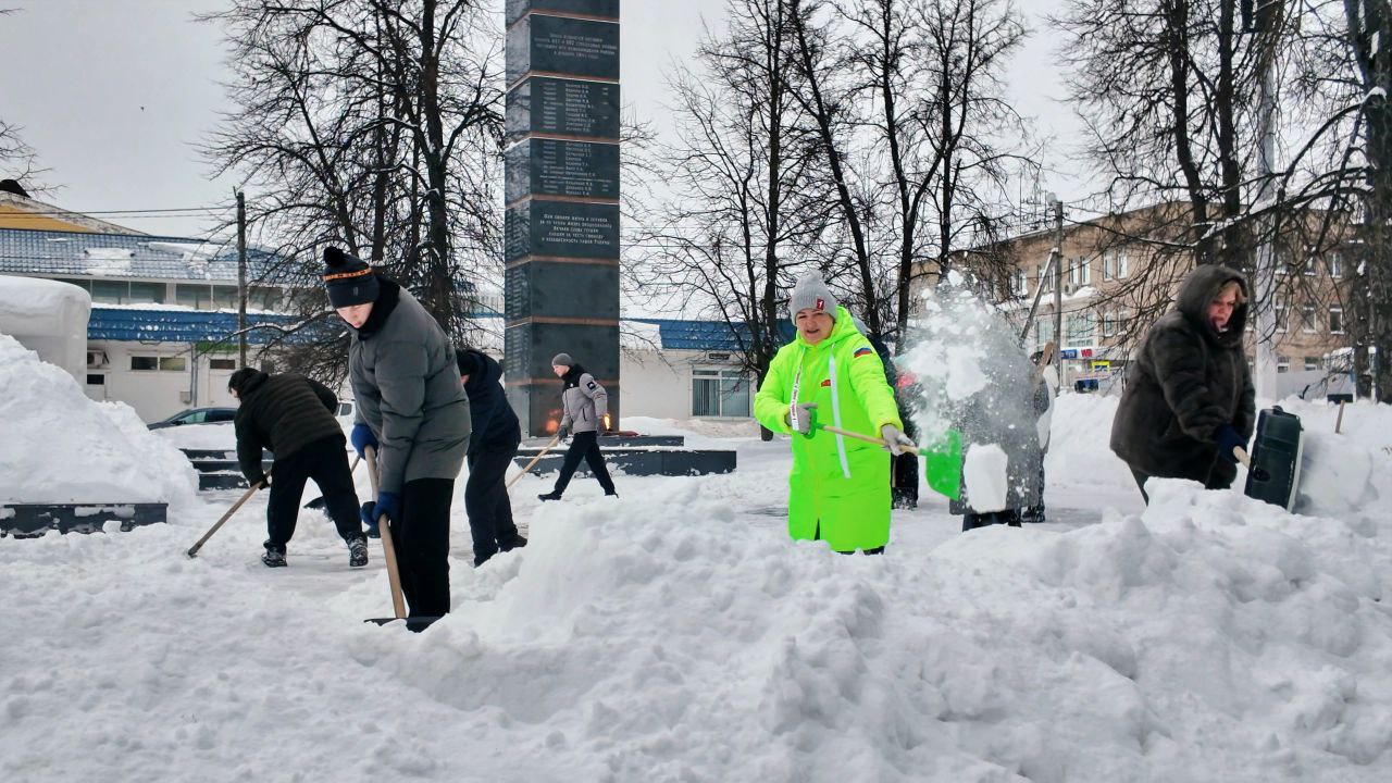 Против стихии вместе: в Тульской области проходит зимний субботник