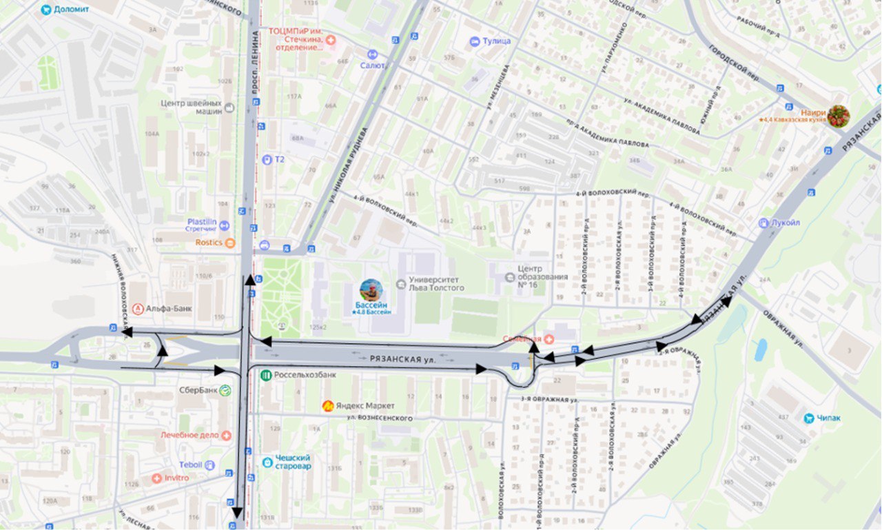 С 23 по 26 января в ночное время, с 23.00 до 06.00, под Орловским путепроводом действует временное ограничение движение всех видов транспорта