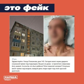 В пабликах и чатах Тулы распространяется сообщение о якобы пострадавшем от падения сосульки местном жителе