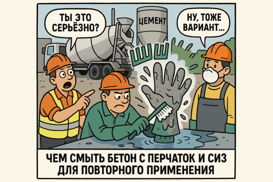 Как эффективно удалить бетон с перчаток и СИЗ для повторного использования
