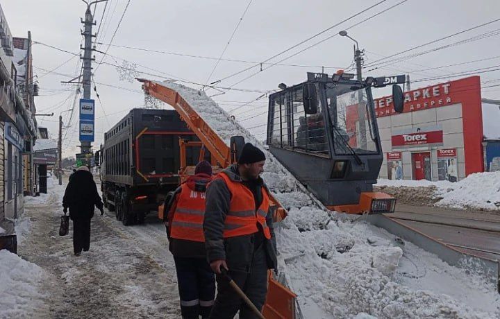 За сутки в Туле вывезли почти 10 тысяч кубометров снега