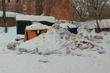 Из-за нечищеных дворов в Тульской области мусоровозы не могут проехать к контейнерам