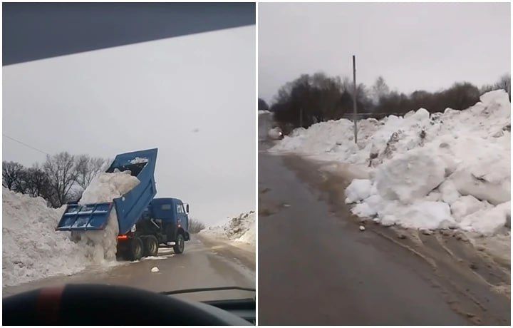 Ясногорцы с окраин пожаловались на привезенный из центра снег