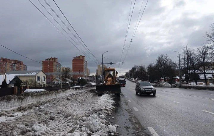 За сутки в Туле вывезли 6,3 тысячи кубометров снега