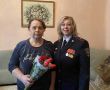 В Кимовске в рамках акции «8 Марта - В каждый дом» полицейские поздравили ветерана органов внутренних дел