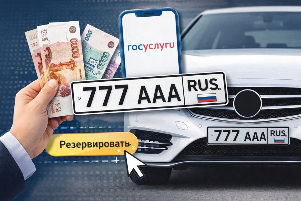 С июля 2026 года россияне смогут за деньги резервировать «красивые» номера через «Госуслуги»