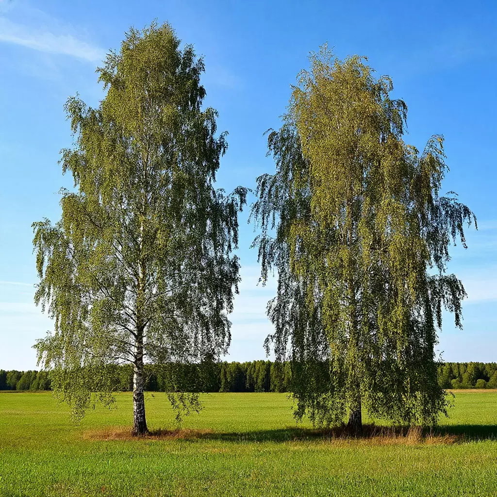 Что выбрать для дачи: плакучую или прямоствольную березу?