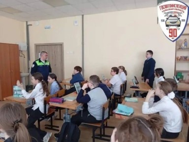 Сотрудники Госавтоинспекции Тульской области провели урок безопасности для школьников