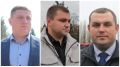 Вот они — слева направо — трое обвиняемых в деле о смертельном ДТП на Пролетарском мосту
