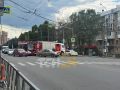 Троллейбус столкнулся с пожарной машиной на перекрестке улицы 9 Мая и пр. Ленина