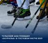Тульский хоккейный клуб АКМ одержал победу в очередном гостевом матче Всероссийской хоккейной лиги