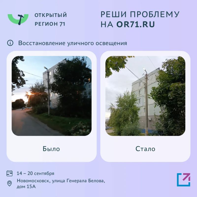 Более 950 проблем решено с помощью портала «Открытый регион 71» Более 950 проблем решено с помощью портала «Открытый регион 71»