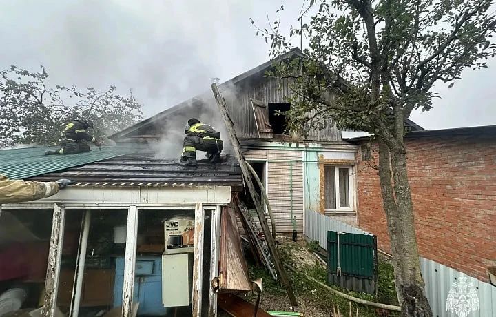 Мужчина погиб при пожаре в доме на четыре хозяина в Щёкинском районе