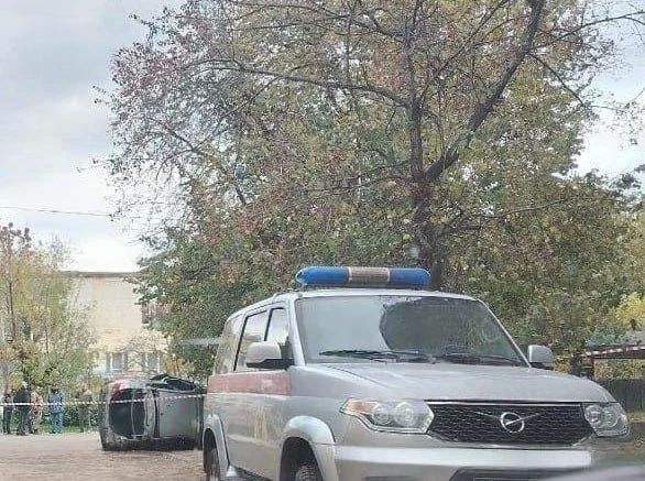 Последствия вчерашнего подрыва автомобиля в Новомосковске Тульской области Последствия вчерашнего подрыва автомобиля в Новомосковске Тульской области