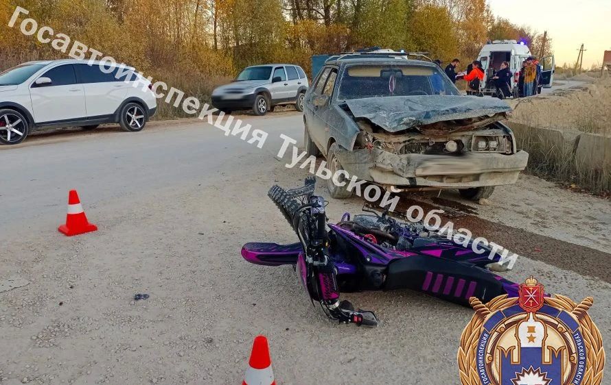 В Дубенском районе мотоциклист-подросток попал в больницу после ДТП