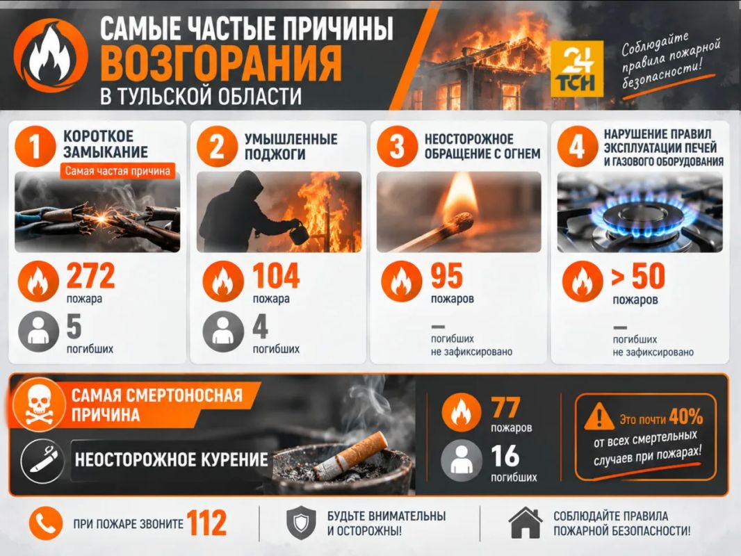 В 2026 году на пожарах в Тульской области погиб 41 человек
