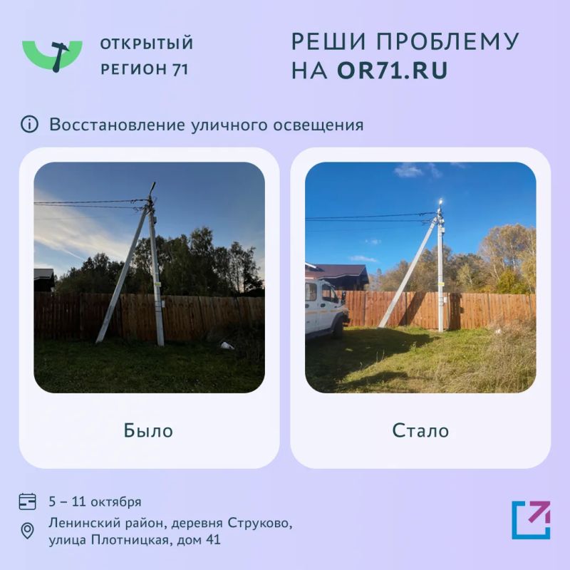 Более 1000 проблем решено с помощью портала «Открытый регион 71» Более 1000 проблем решено с помощью портала «Открытый регион 71»