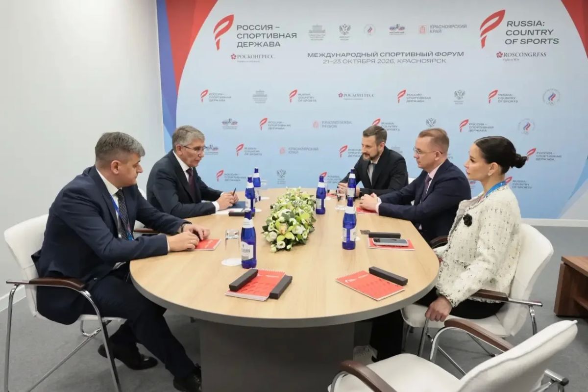 Дмитрий Миляев: #Россияспортивнаядержава. На рабочей встрече с генеральным продюсером телеканала «Матч ТВ» Александром Тащиным обсудили перспективы сотрудничества