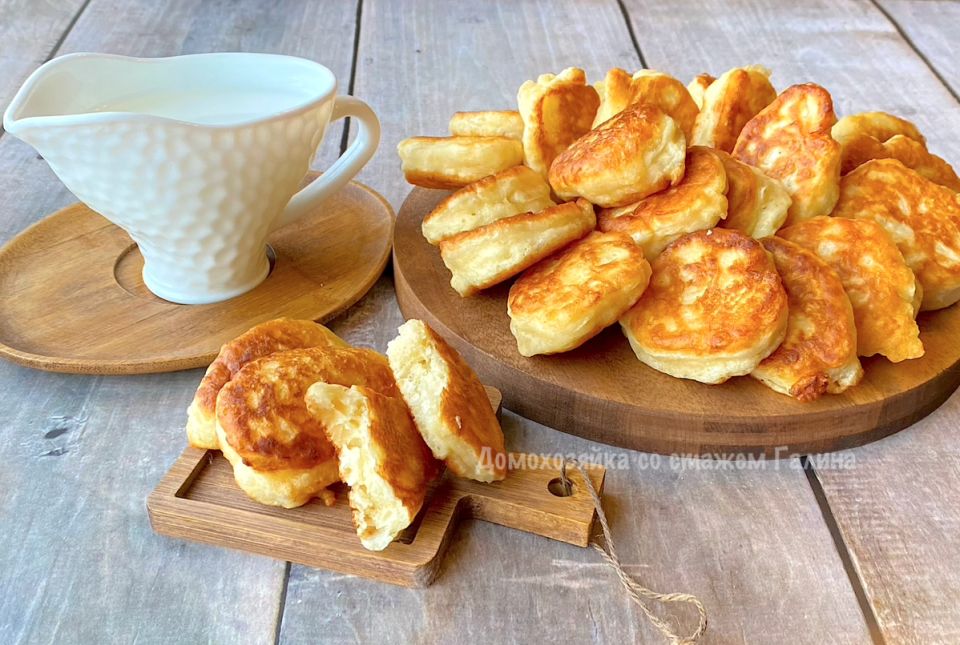 Пышные оладьи на фруктовом йогурте