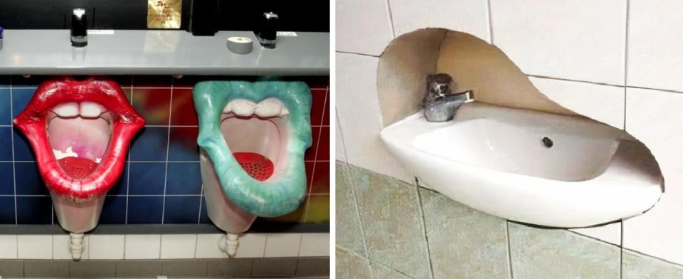 Нелепый ремонт ванных комнат: от аквариумов до туалетов на кухне